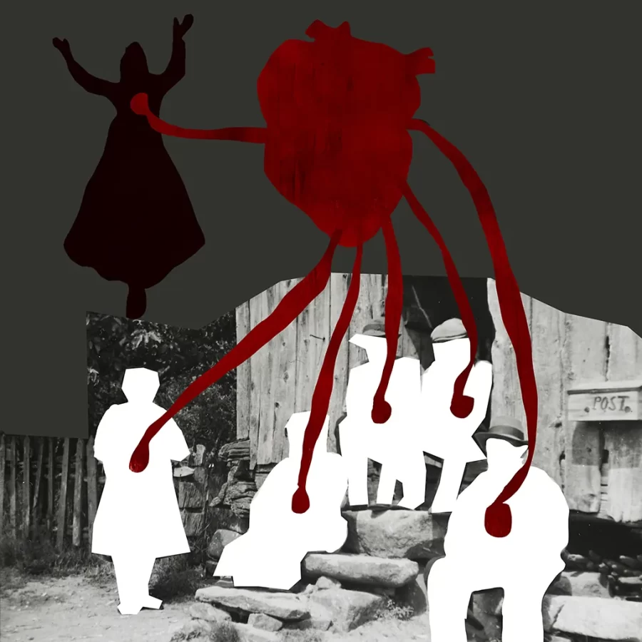 Crônica "Um Dasein do adeus", publicada no Rascunho em 11/05/2023. Ilustração: Denise Gonçalves. https://rascunho.com.br/cronistas/carolina-vigna/um-dasein-do-adeus/