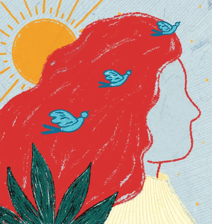 Crônica "Sétimo dia", publicada no Rascunho em 07/09/2023. Ilustração: Carina S. Santos. https://rascunho.com.br/cronistas/carolina-vigna/setimo-dia/
