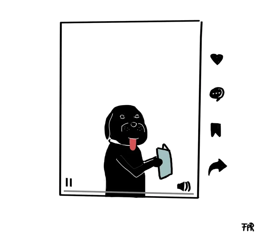 Crônica "Influencer", publicada no Rascunho em 26/10/2023. Ilustração: FP Rodrigues. https://rascunho.com.br/cronistas/carolina-vigna/influencer/
